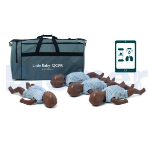 Maniqui Rcp Little Baby Qcpr Piel Negra Pack 4 Unids
